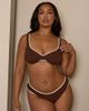Moda Minx Curve Moda Minx Curve scoop bikini top in brown with contrast almond binding - 1