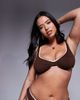 Moda Minx Curve Moda Minx Curve scoop bikini top in brown with contrast almond binding - 3