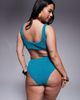Moda Minx Curve Moda Minx Curve scrunch brazilian bikini bottom in teal-Blue - 4