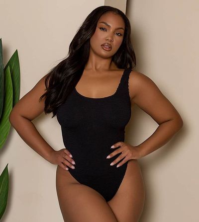 Moda Minx Curve Moda Minx Curve scrunch swimsuit in black