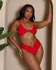Moda Minx Curve Moda Minx Curve X Bernadette Afia knot front bikini top with gem details in red - 1