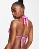Moda Minx Moda Minx Amour crystal bikini top in hot pink - 2