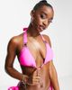 Moda Minx Moda Minx Amour crystal bikini top in hot pink - 3