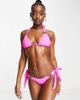 Moda Minx Moda Minx Amour crystal bikini top in hot pink - 4