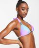 Moda Minx Moda Minx Amour crystal bikini top in lilac ombre-Purple - 3