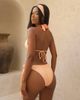 Moda Minx Moda Minx Amour crystal triangle bikini top in peach-Orange - 4