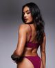 Moda Minx Moda Minx bralette scrunch bikini top in berry-Red - 2