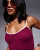 Moda Minx Moda Minx contrast binding swimsuit in berry-Red - 3