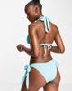 Moda Minx Moda Minx crinkle crystal tie side bikini bottom in baby blue - 3