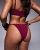 Moda Minx Moda Minx scrunch bikini bottom in berry-Red - 2
