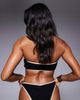 Moda Minx Moda Minx scrunch contrast binding knot front bandeau bikini top in black - 3