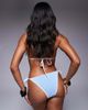 Moda Minx Moda Minx scrunch contrast binding tie side bikini bottoms in pale blue - 3