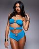 Moda Minx Moda Minx shell detail cut out swimsuit in teal-Blue - 4
