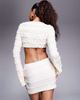 Moda Minx Moda Minx textured cut out mini dress in cream-White - 2