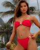 Moda Minx Moda Minx x Agnes Pimentel bandeau bikini top with starfish detail in red - 1