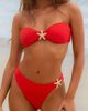 Moda Minx Moda Minx x Agnes Pimentel bandeau bikini top with starfish detail in red - 2