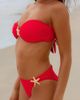 Moda Minx Moda Minx x Agnes Pimentel bandeau bikini top with starfish detail in red - 4