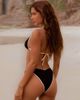 Moda Minx Moda Minx X Agnes Pimentel scrunch bikini bottoms with contrast cream binding-Black - 3