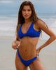 Moda Minx Moda Minx x Agnes Pimentel scrunch knot front bikini top in cobalt blue - 1