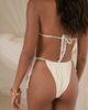 Moda Minx Moda Minx x Alejandra Vidal all over shell triangle bikini top in cream-White - 2