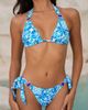 Moda Minx Moda Minx x Alejandra Vidal Mykonos print triangle bikini top in blue - 3