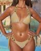 Moda Minx Moda Minx X Sophie Piper Boujee triangle bikini top in gold metallic - 3