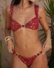 Moda Minx Moda Minx X Zoe Servini bralette bikini top in red leopard-pink - 2