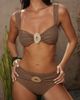Moda Minx Moda Minx x Zoe Servini glitter bralet bikini top in taupe-Neutral - 3