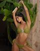 Moda Minx Moda Minx x Zoe Servini glitter tie side bikini bottom in olive-Green - 2