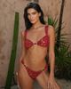 Moda Minx Moda Minx X Zoe Servini high leg bikini bottoms in red leopard-pink - 1