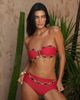 Moda Minx Moda Minx X Zoe Servini high waisted bikini bottoms with faux jewel trim in red-pink - 1