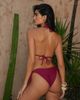 Moda Minx Moda Minx x Zoe Servini tie side bikini bottom with jewel trim in plum-Purple - 3