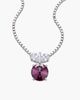Modenaire Modenaire Amethyst Round Butterfly Accent Pendant Necklace - 1