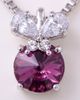 Modenaire Modenaire Amethyst Round Butterfly Accent Pendant Necklace - 3