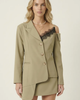 Modenaire Modenaire Asymmetric One Shoulder Tailored Blazer Jacket - 1