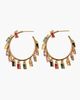 Modenaire Modenaire Baguette Crystal Dangle Hoop Statement Earrings - 1