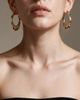Modenaire Modenaire Baguette Crystal Dangle Hoop Statement Earrings - 2