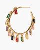 Modenaire Modenaire Baguette Crystal Dangle Hoop Statement Earrings - 4
