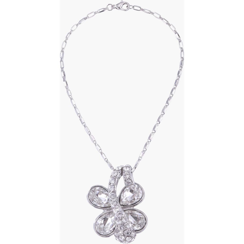 Modenaire Modenaire Butterfly Crystal Drop Pendant Necklace