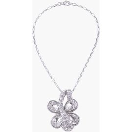 Modenaire Modenaire Butterfly Crystal Drop Pendant Necklace