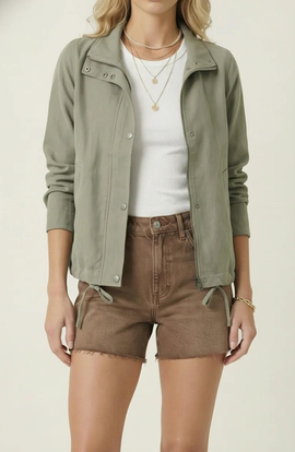 Modenaire Modenaire Cropped Utility Drawstring Jacket
