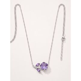 Modenaire Modenaire Crystal Daisy Flower Pendant Necklace
