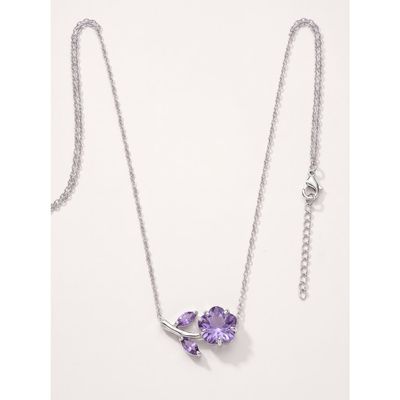 Modenaire Modenaire Crystal Daisy Flower Pendant Necklace