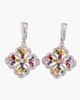 Modenaire Modenaire Crystal Floral Cluster Statement Drop Earrings - 1