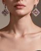 Modenaire Modenaire Crystal Floral Cluster Statement Drop Earrings - 2