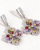 Modenaire Modenaire Crystal Floral Cluster Statement Drop Earrings - 3