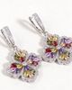 Modenaire Modenaire Crystal Floral Cluster Statement Drop Earrings - 5