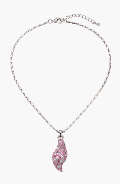 Modenaire Modenaire Crystal Floral Pendant Necklace
