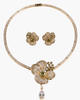 Modenaire Modenaire Crystal Flower Pendant Necklace And Matching Stud Earring Set - 1