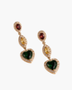 Modenaire Modenaire Crystal Heart Drop Necklace And Matching Dangle Earring Set - 4
